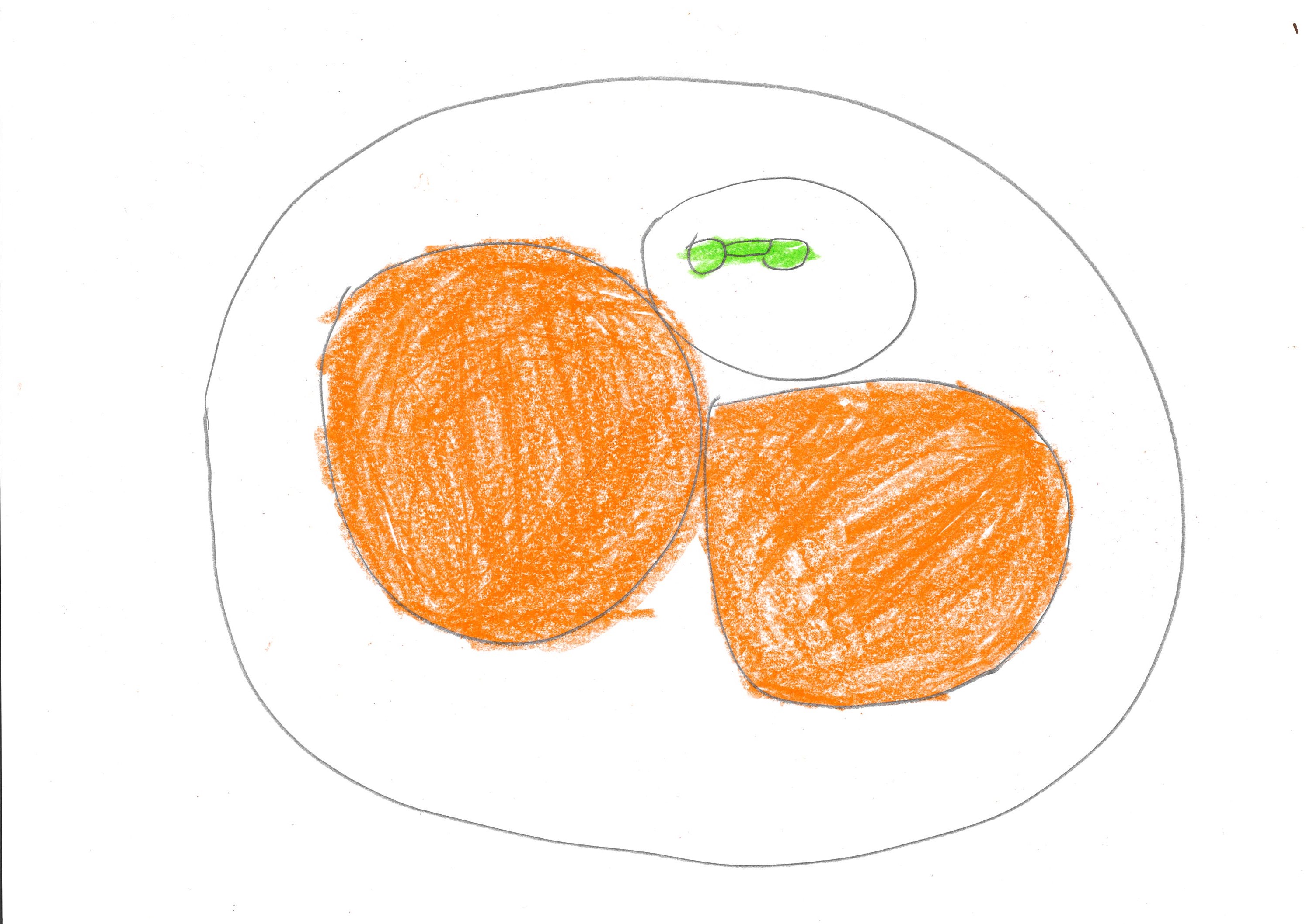 オレンジ味のパンケーキ