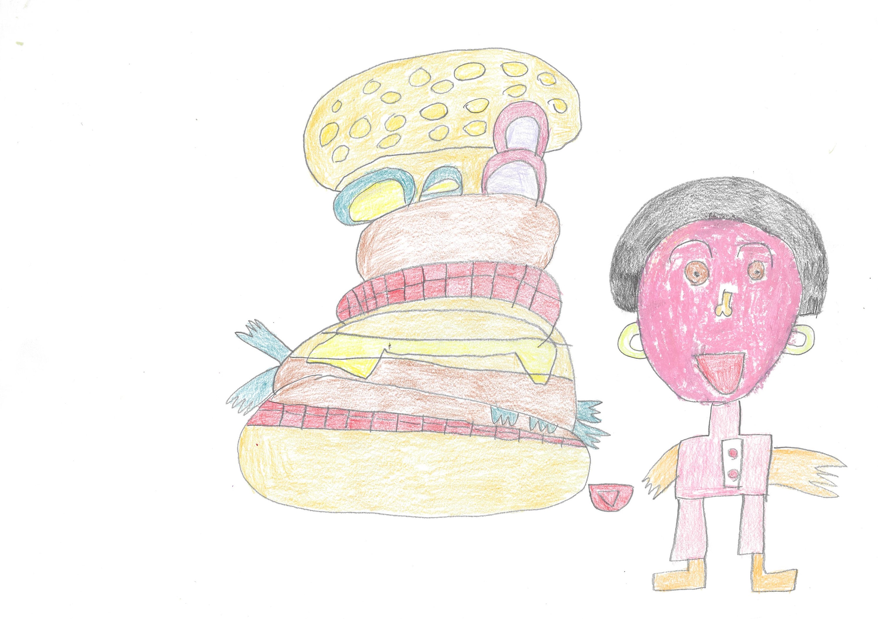 私もびっくり！巨大バーガー