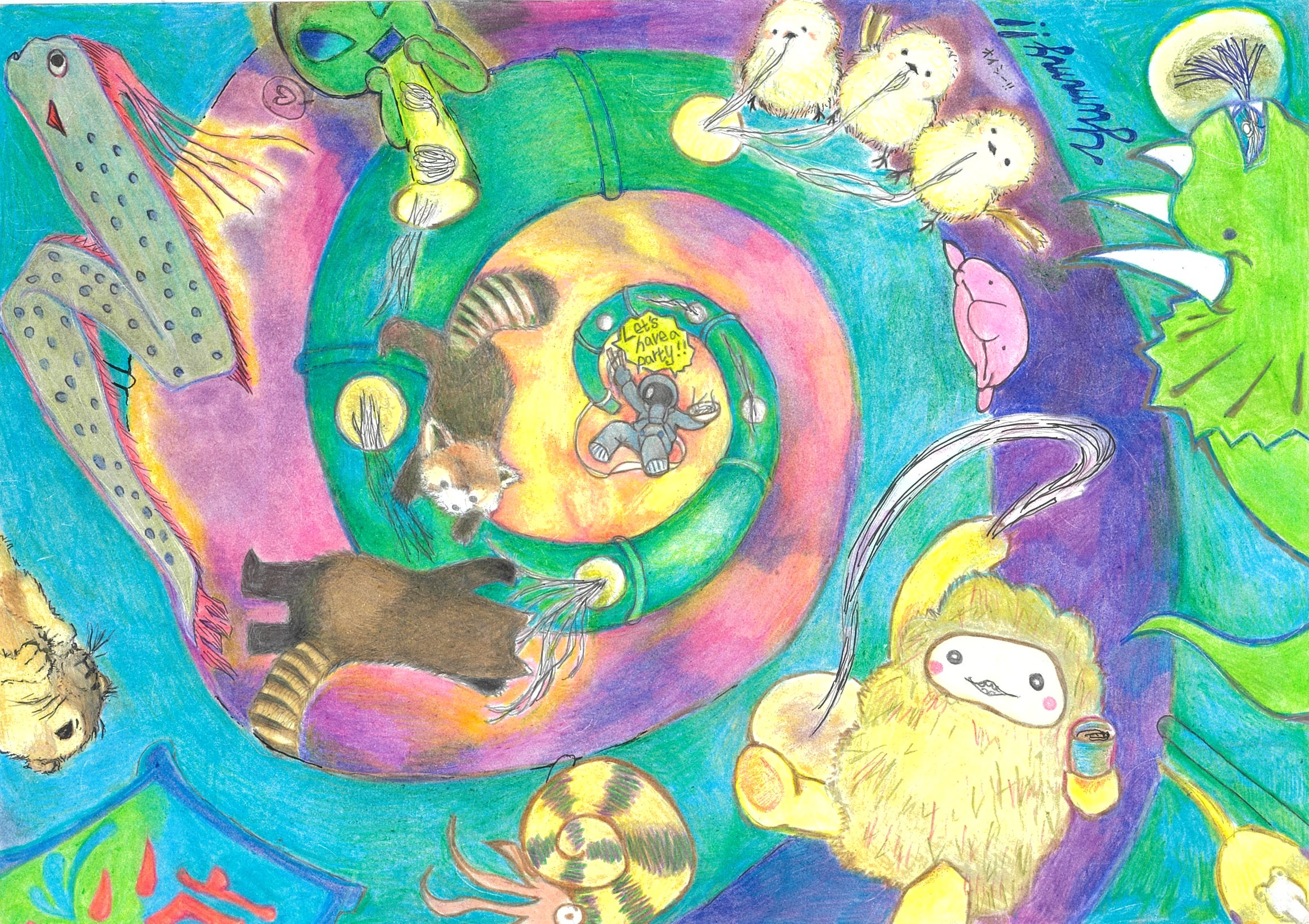 宇宙で流しソーメンParty！