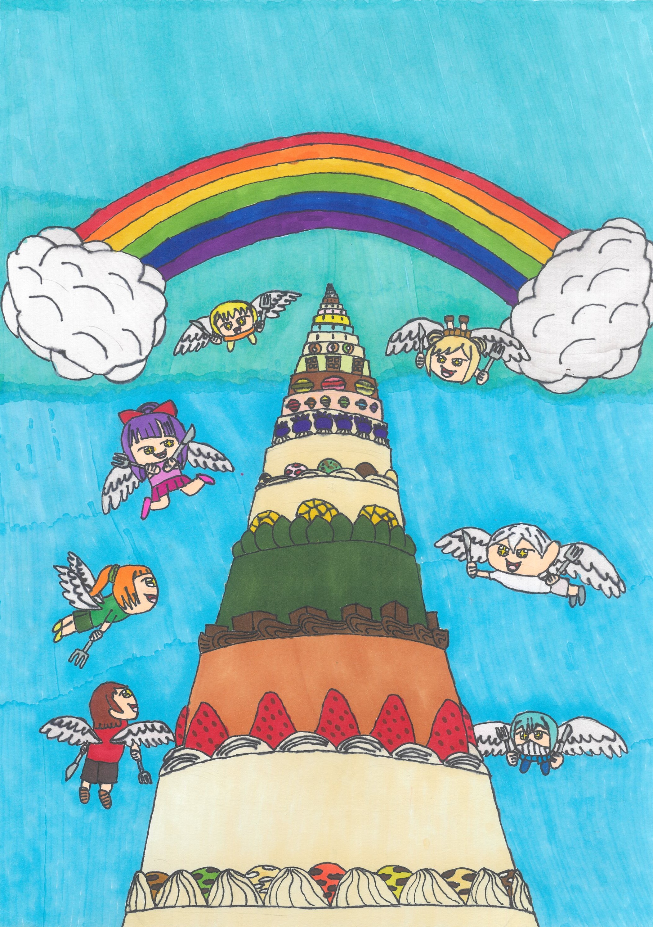 永遠に続くタワーケーキ