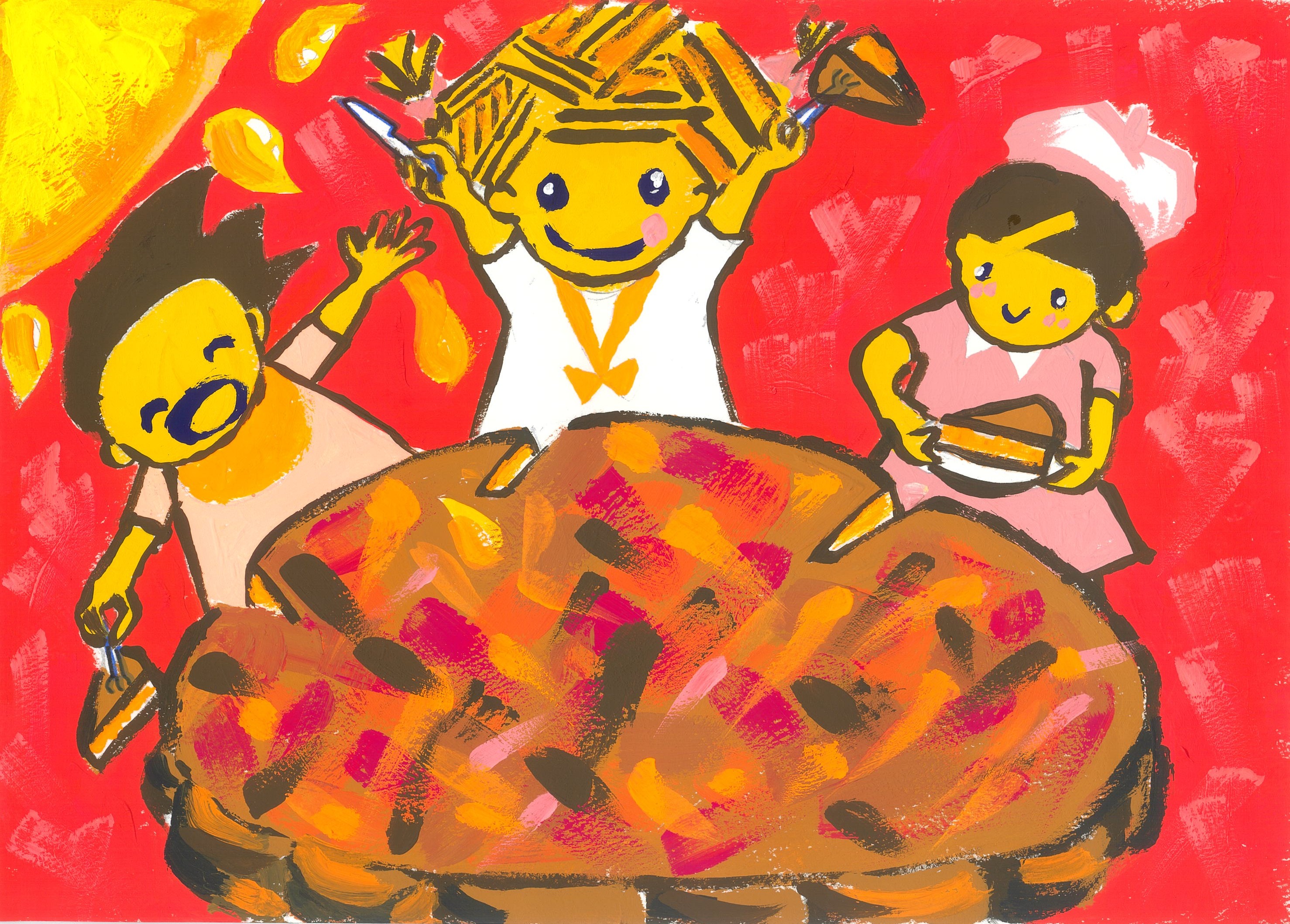 おひさまの下で楽しいミートパイパーティ！