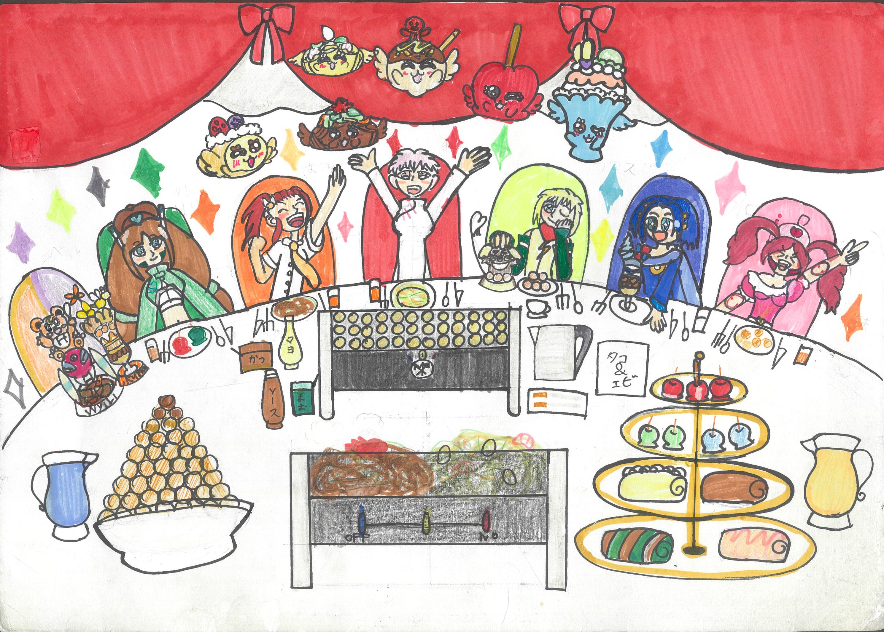 夢の中でたこ焼きパーティー