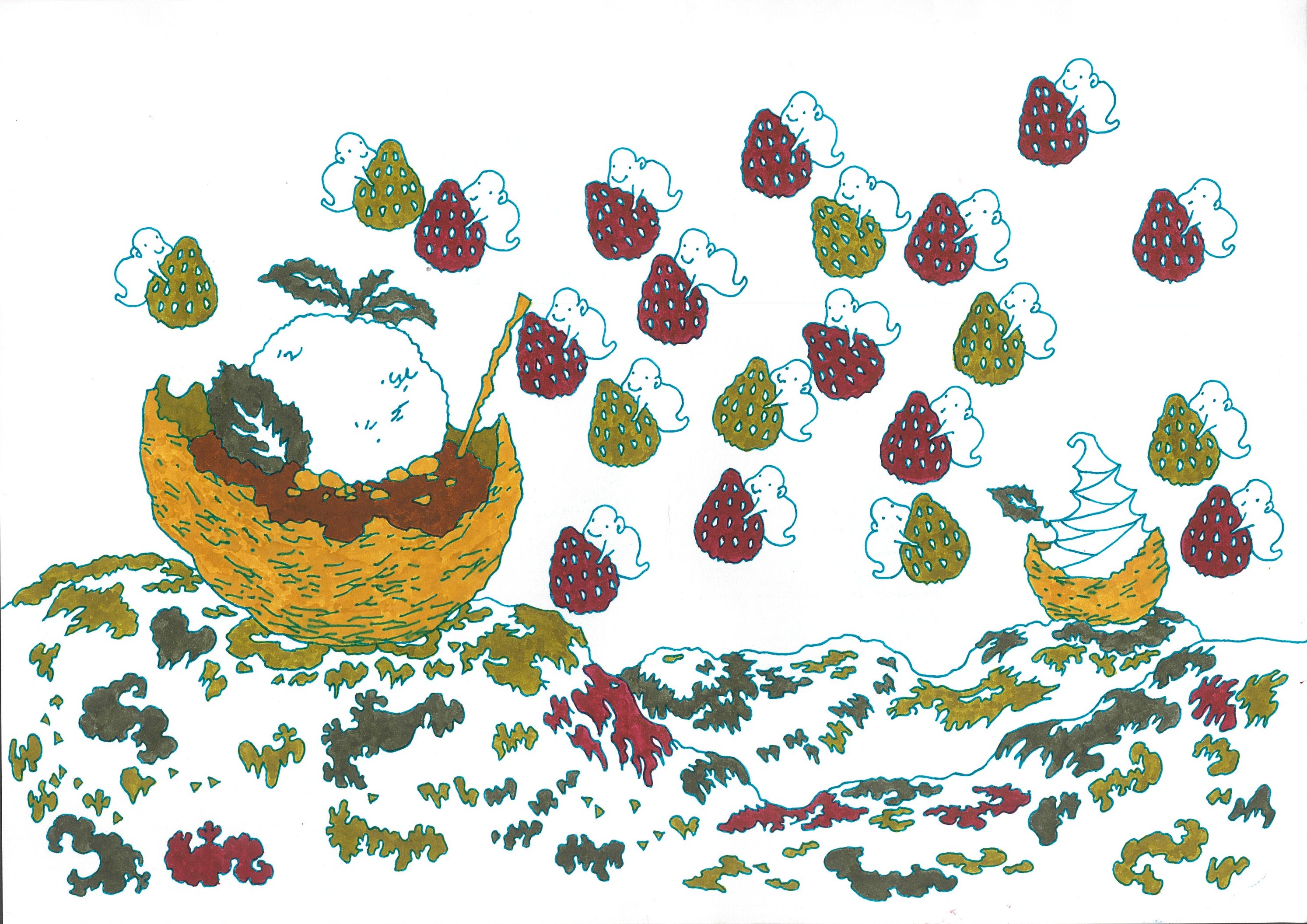 おばけのストロベリースイートアイスパーティー