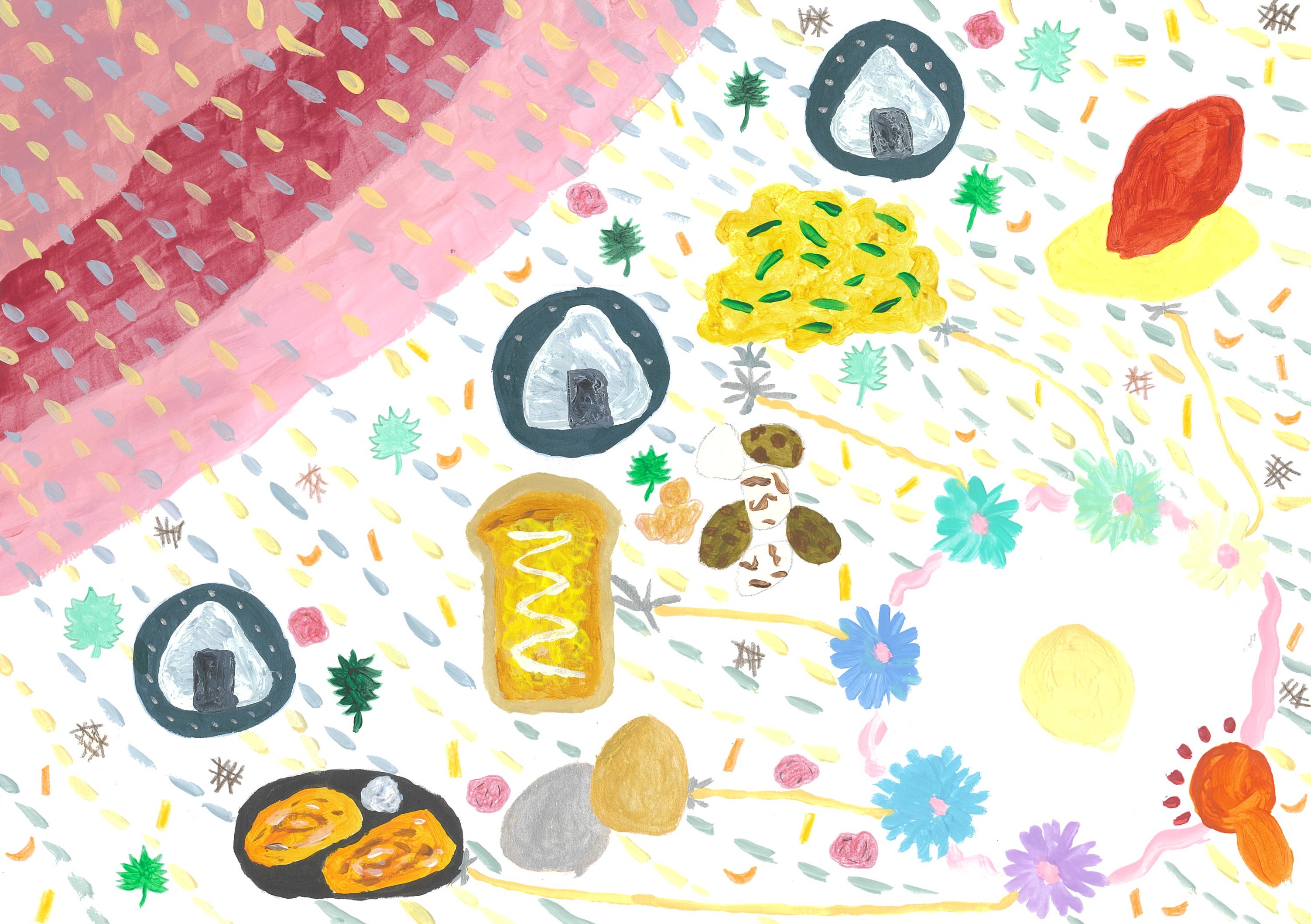 好きと思い出と食べたいが詰まった虹色シャワーのご飯