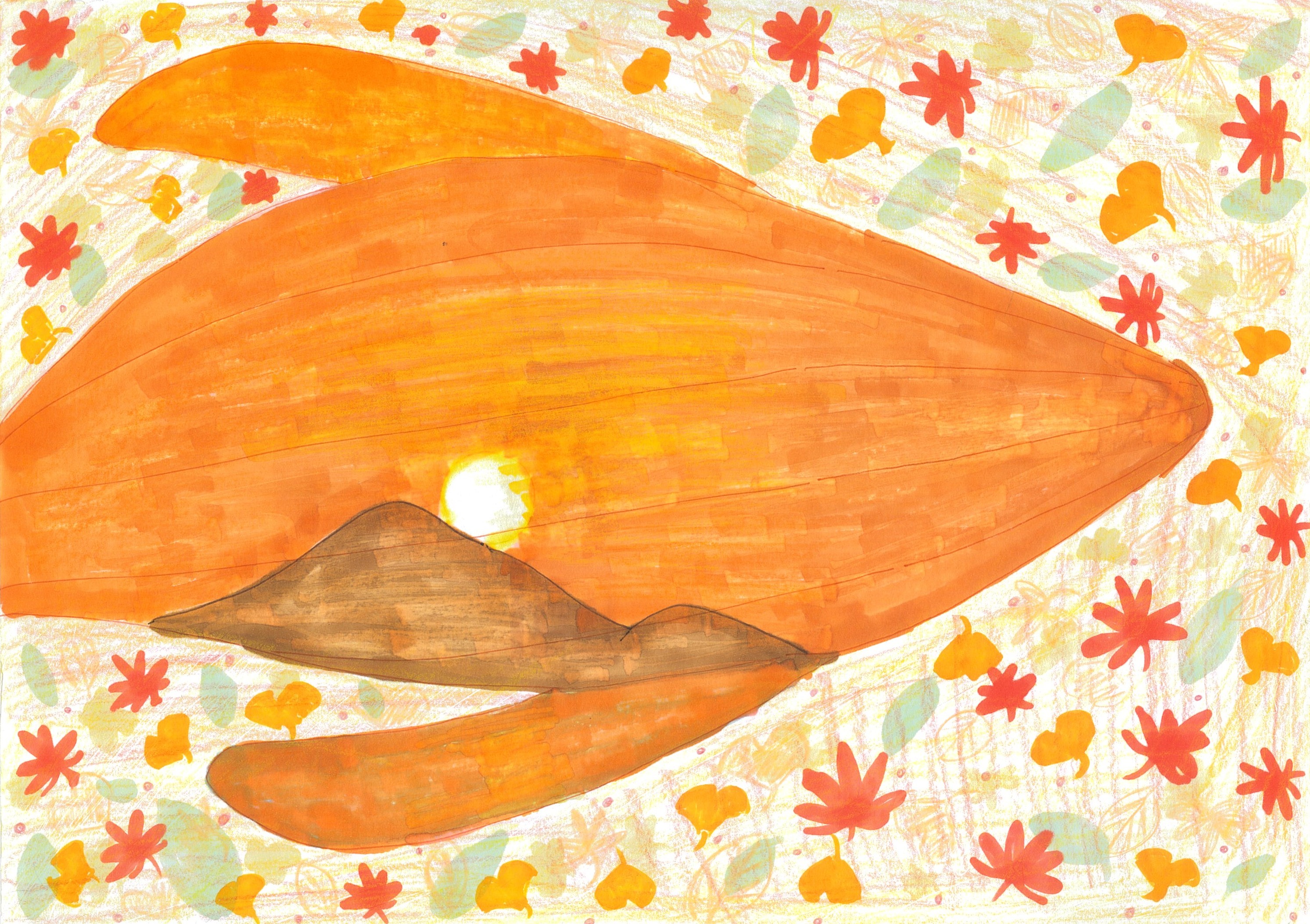 紅葉夕暮れクジラ