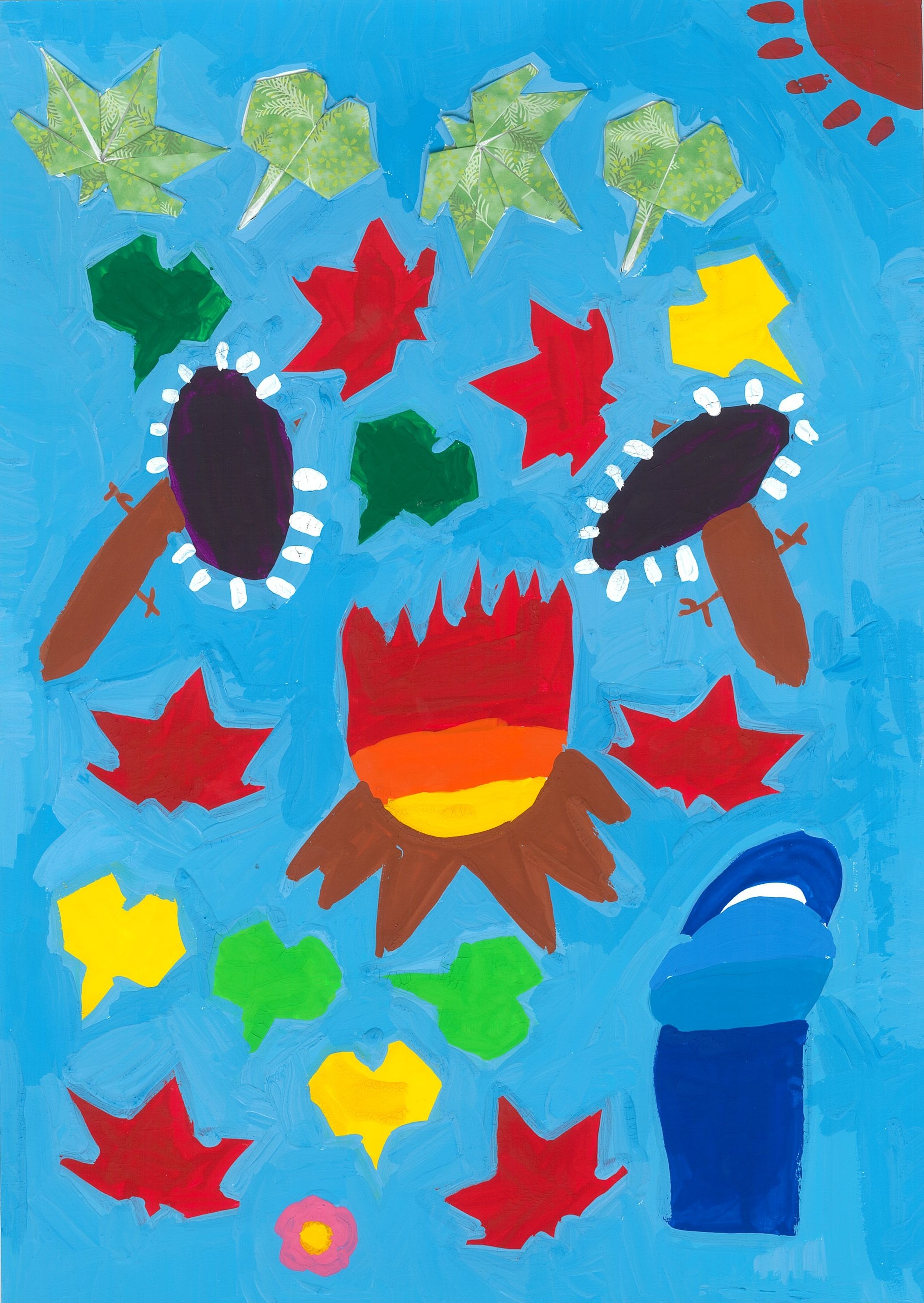 焼きいも…落ち葉舞う中で…