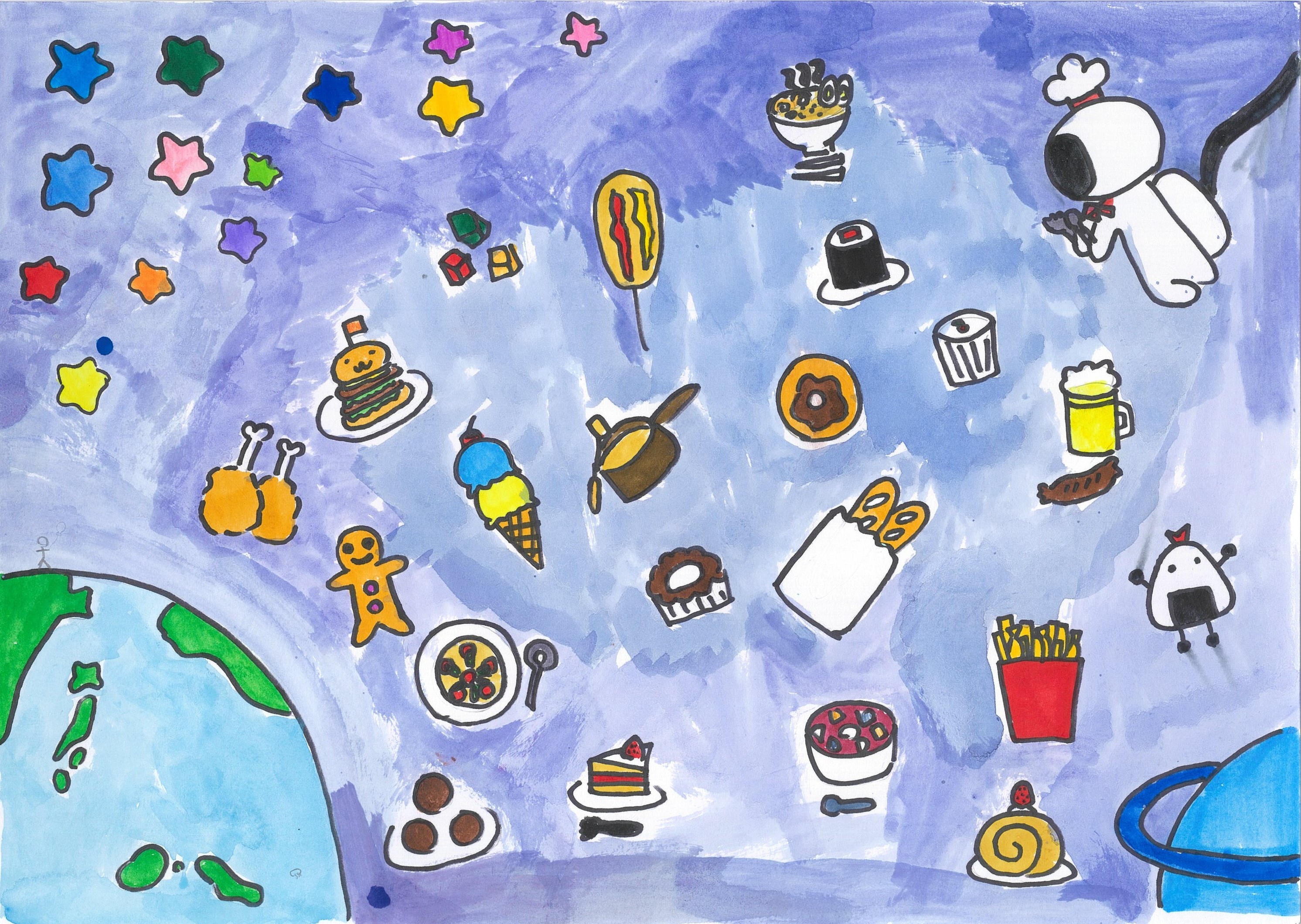 食べ歩き　in　宇宙