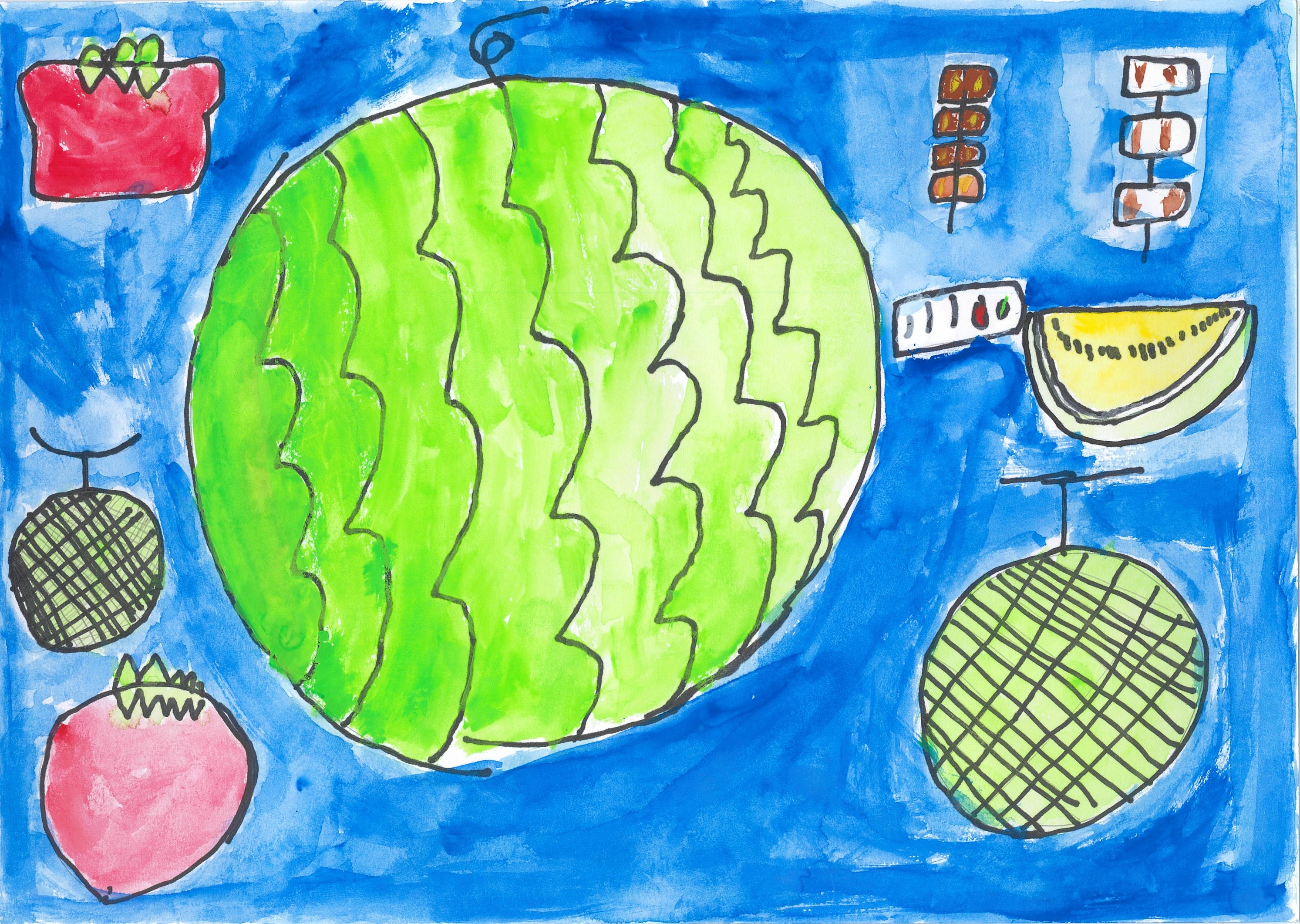 夏祭り特大スイカパーティ