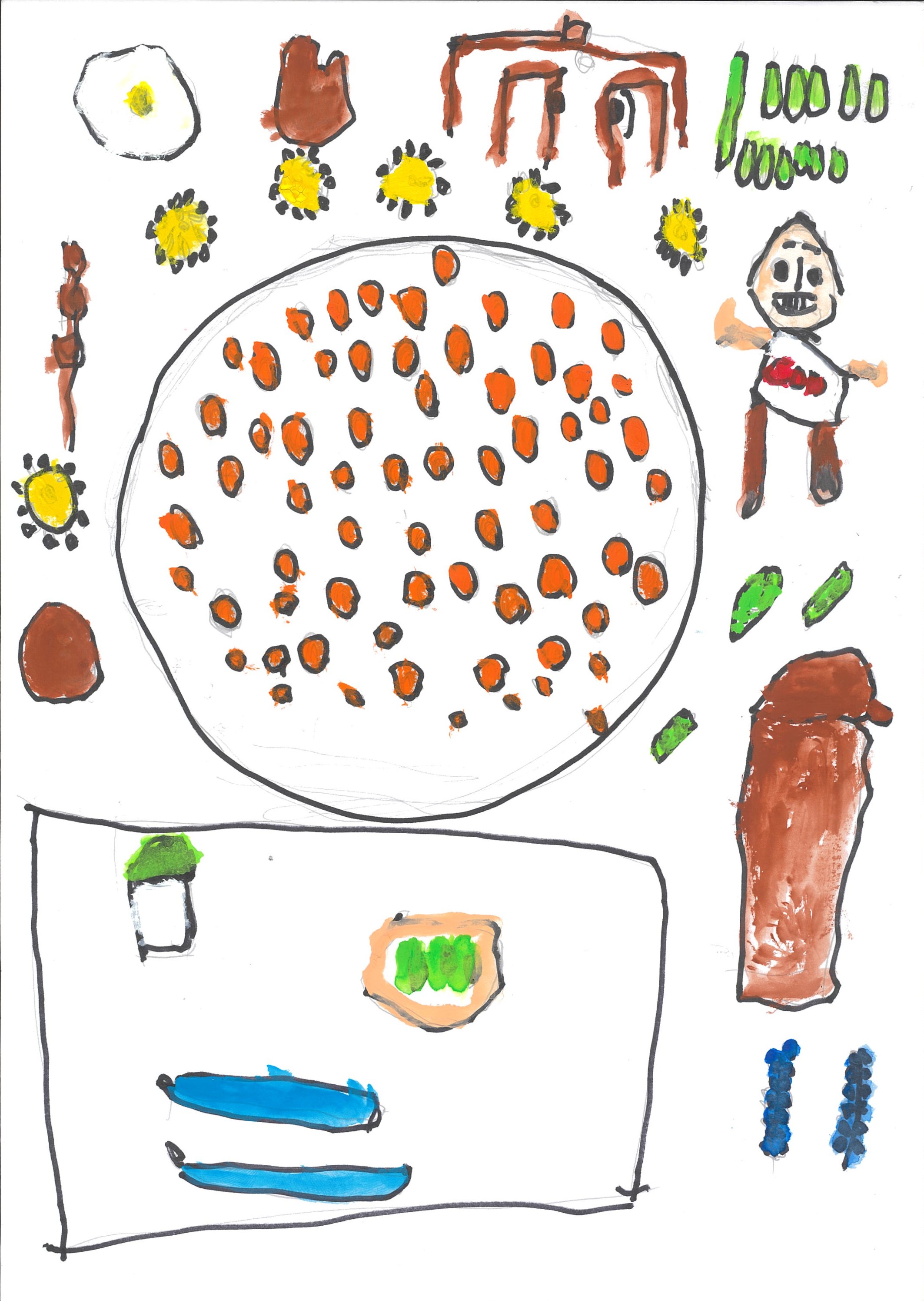 外でみんなで楽しく食べよう！！