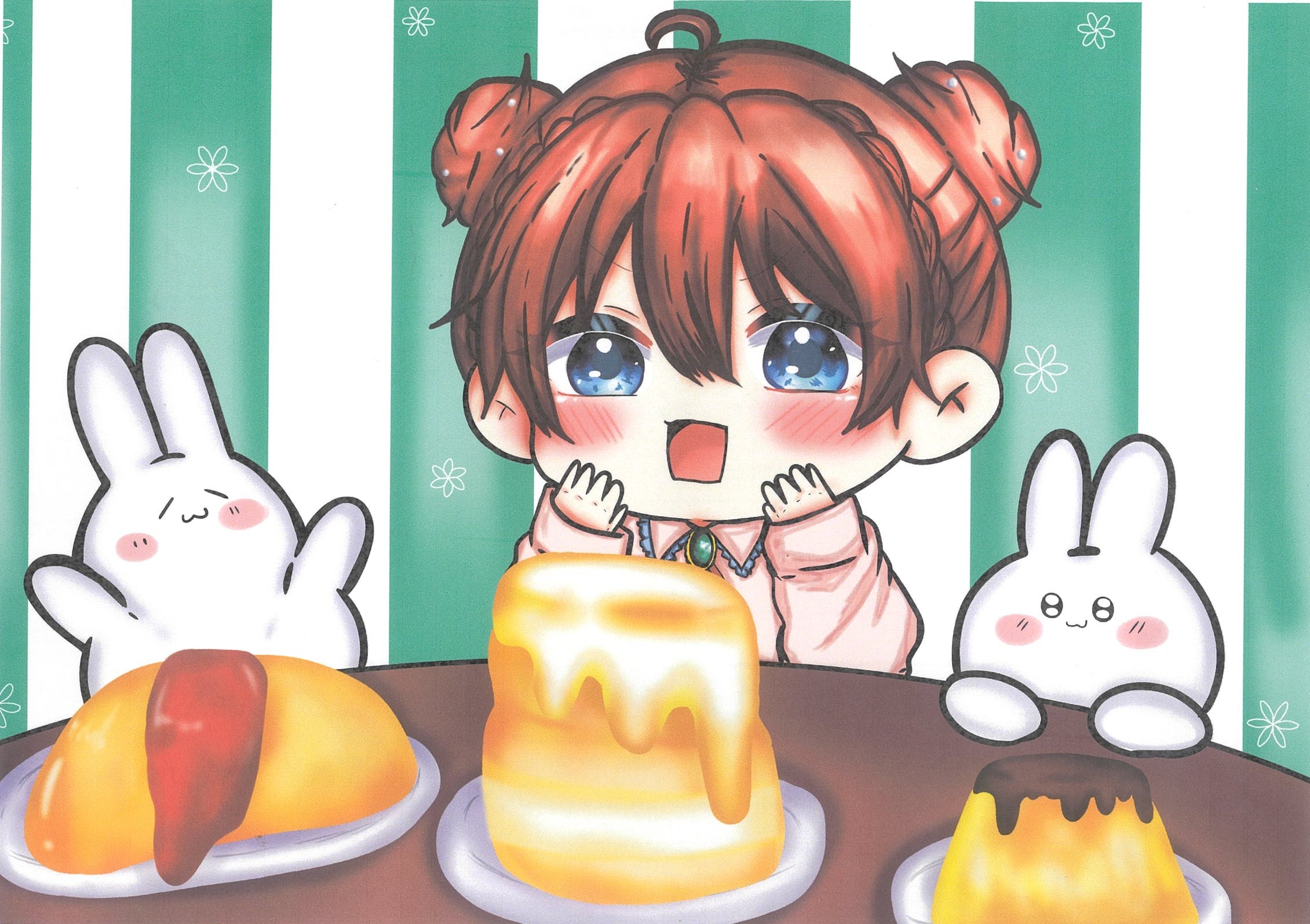 うさぎさん達と大好物パーティーの始まりだぁ...！