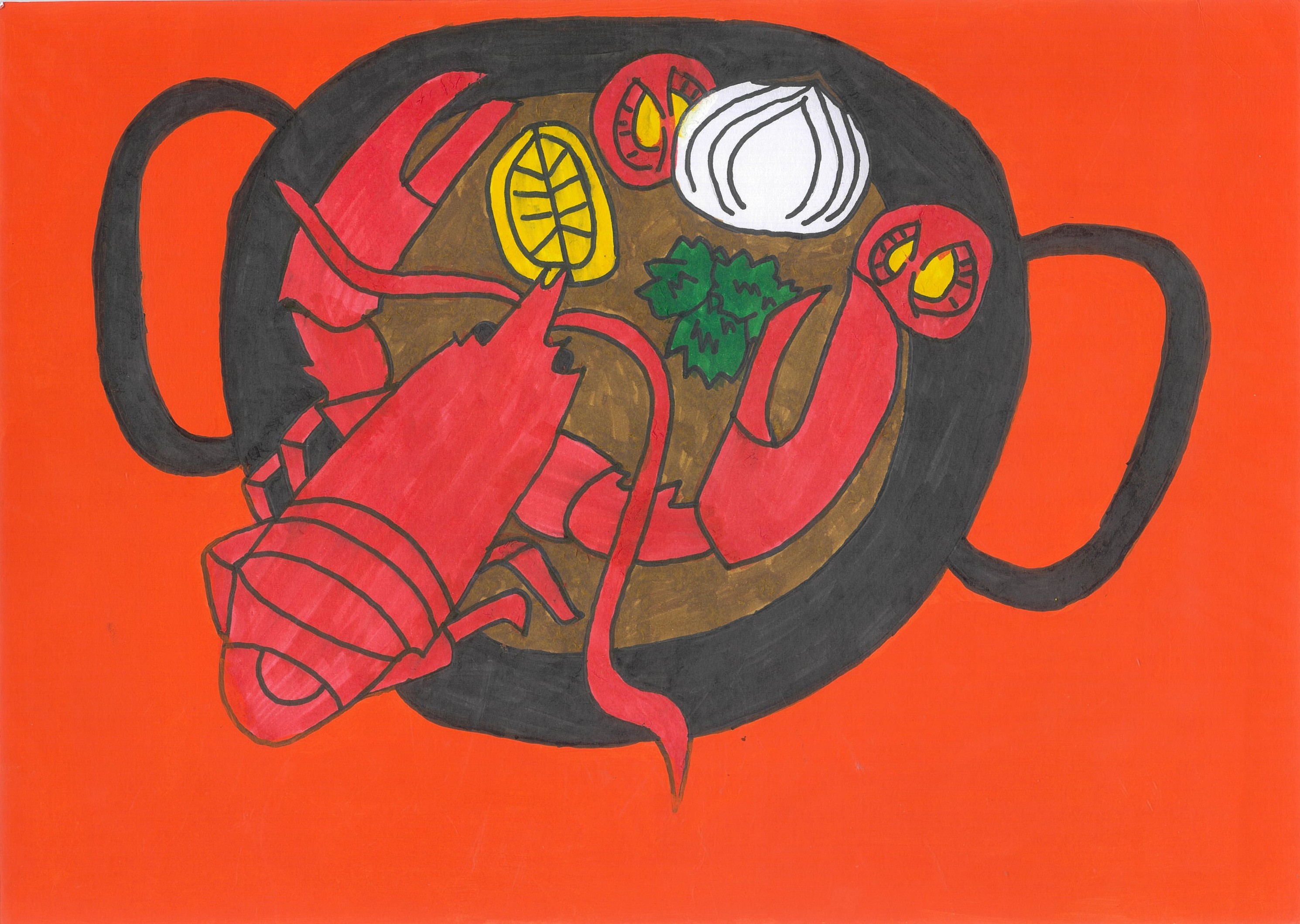 大きなロブスターが主役のパエリアはいかが？