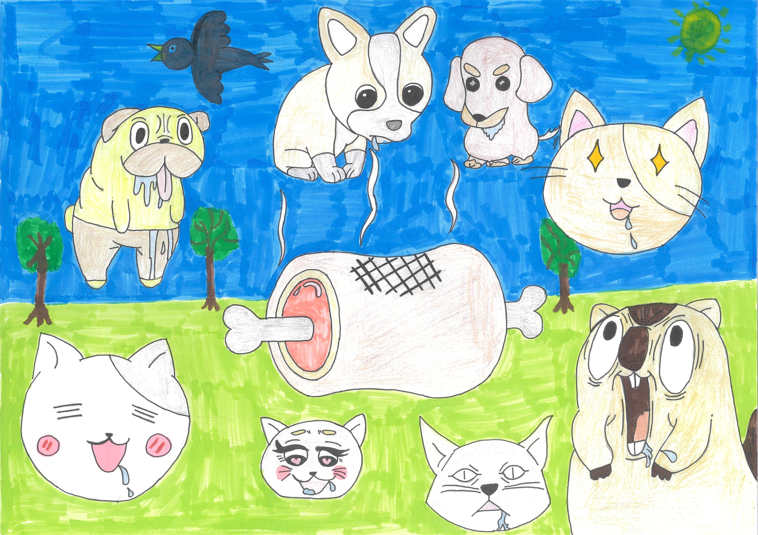 動物の大好きな骨付き肉