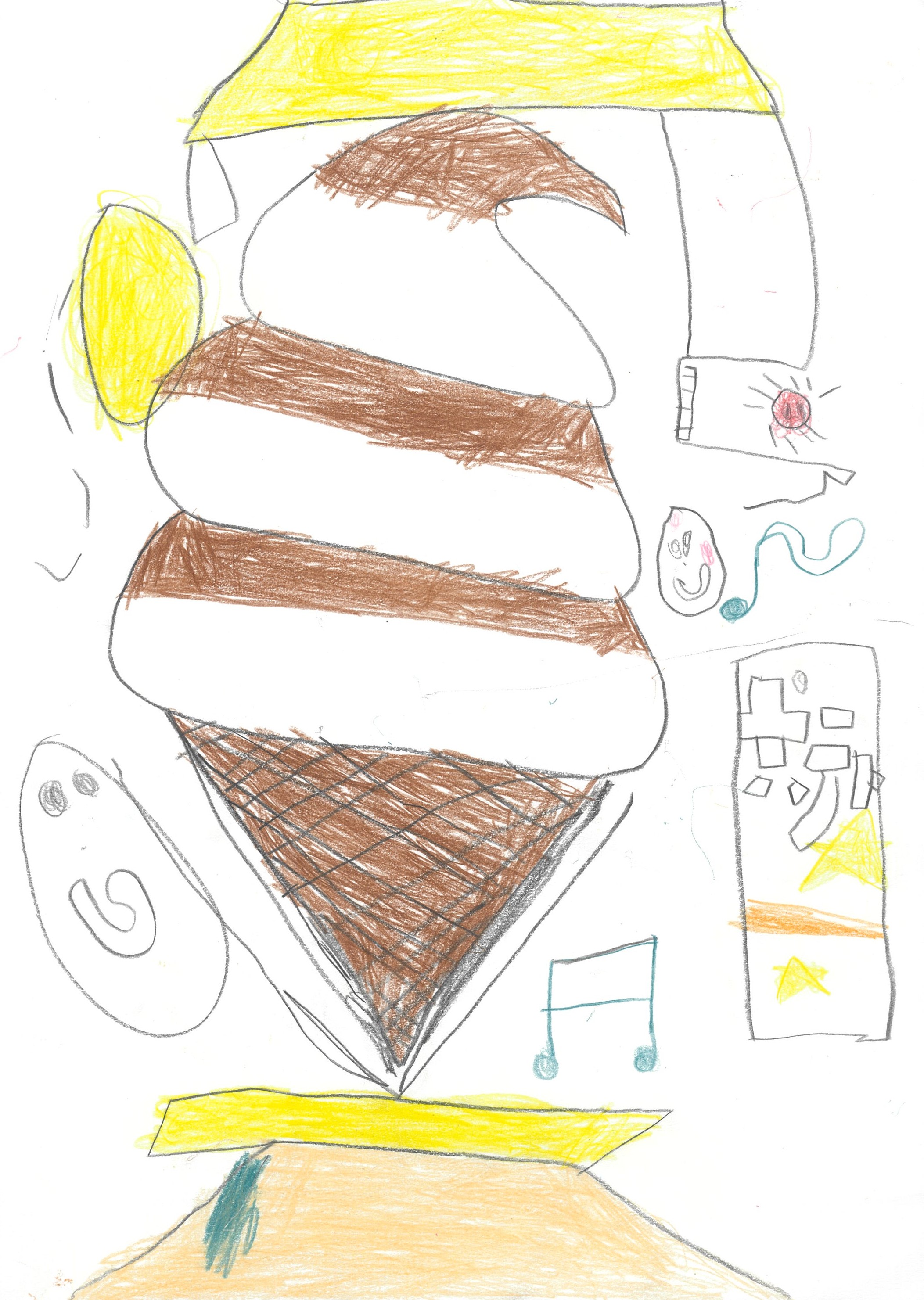 ソフトクリームとポテトチップス