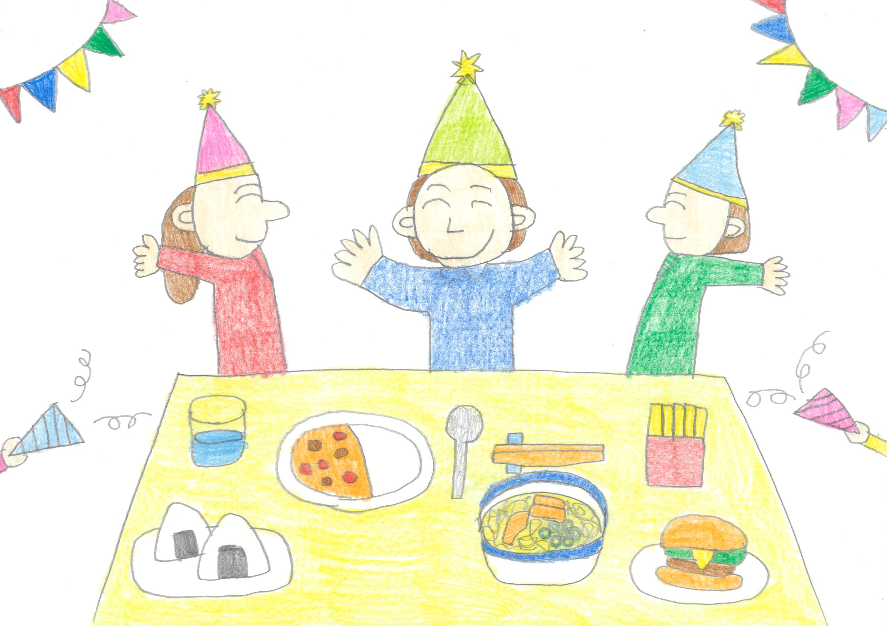 ごちそうパーティーだね！