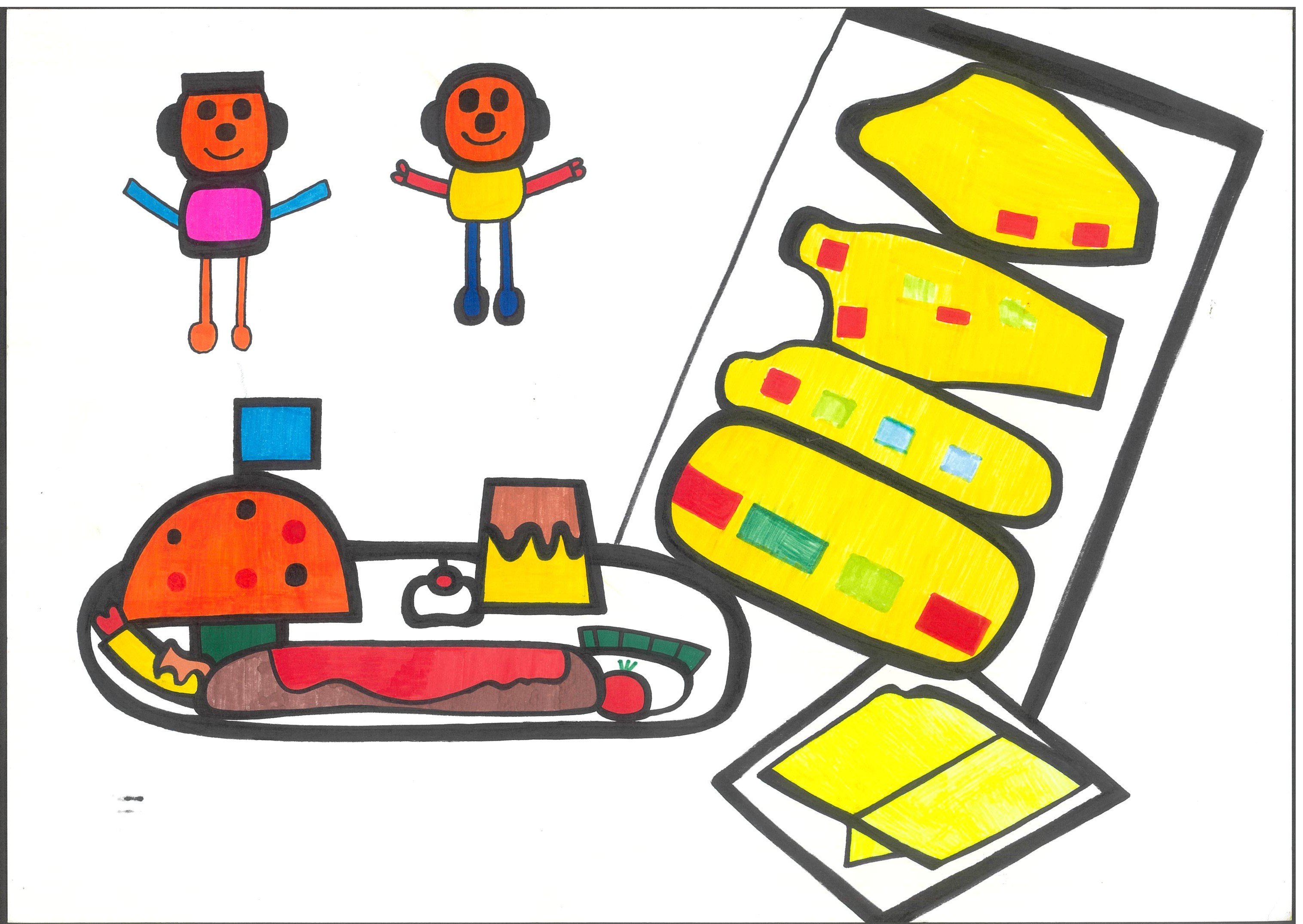 お子様ランチとチーズ料理