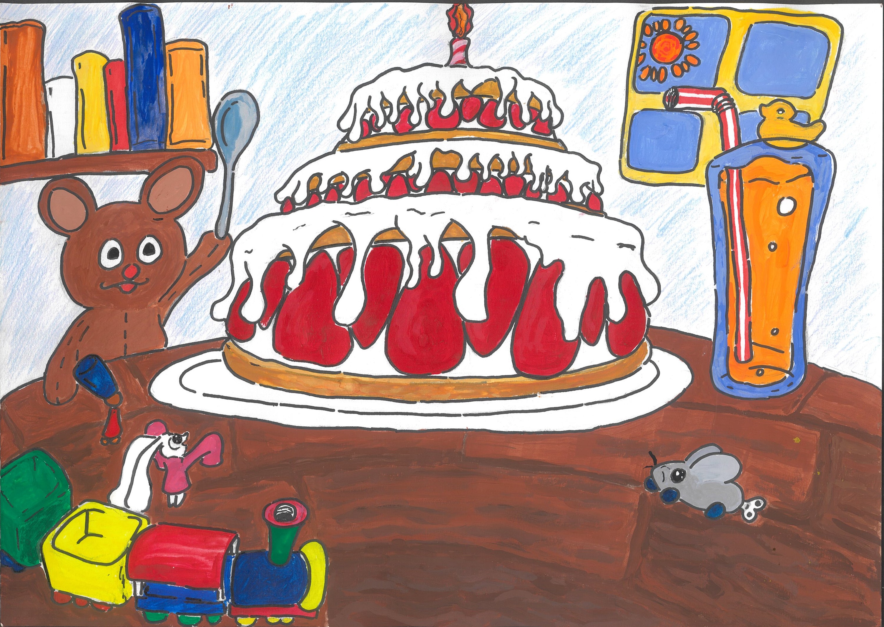 ちいさなテーブルの大きなパーティー 作品画像