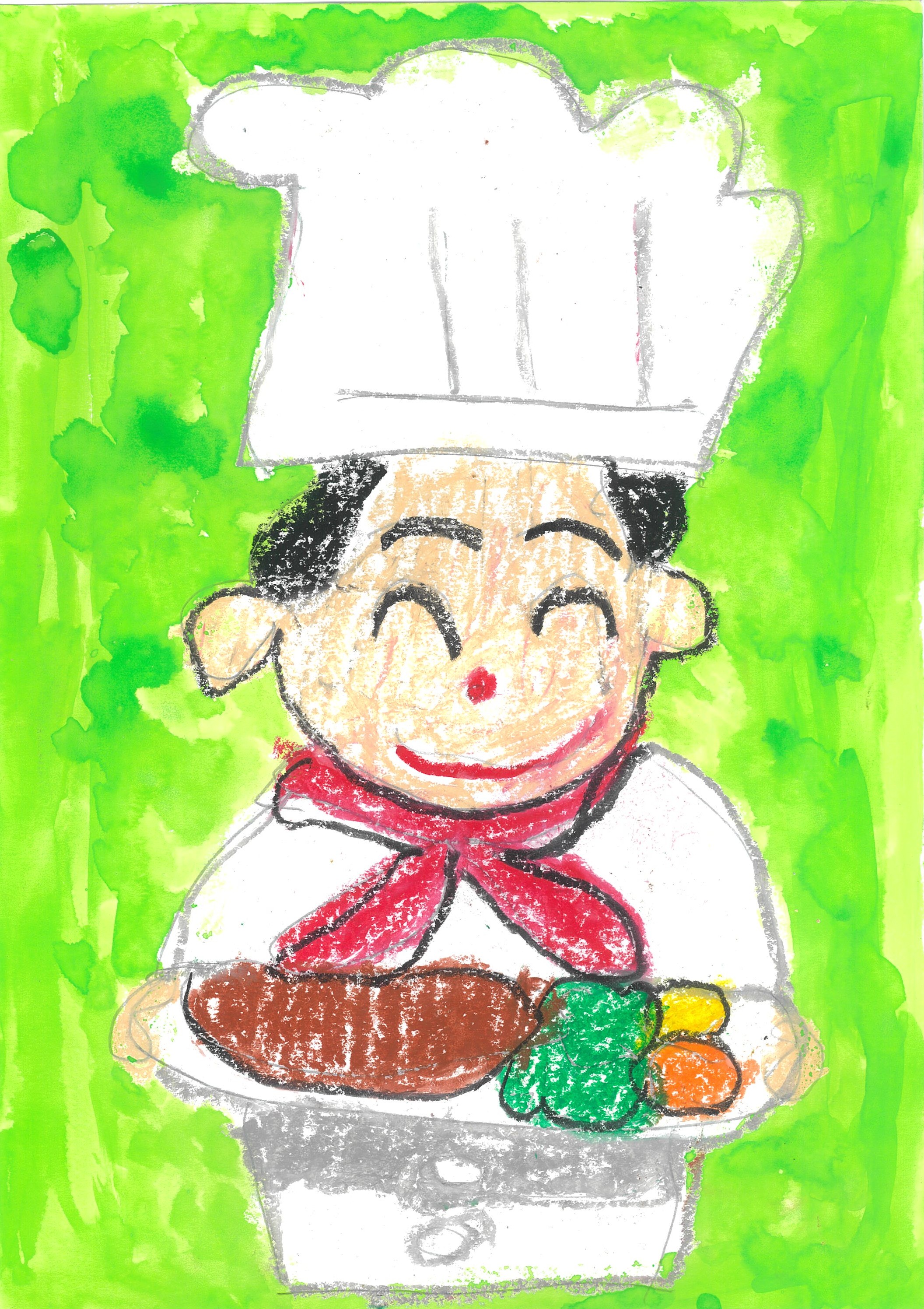 コックさんになって　好きなごちそうを作るぞー！！