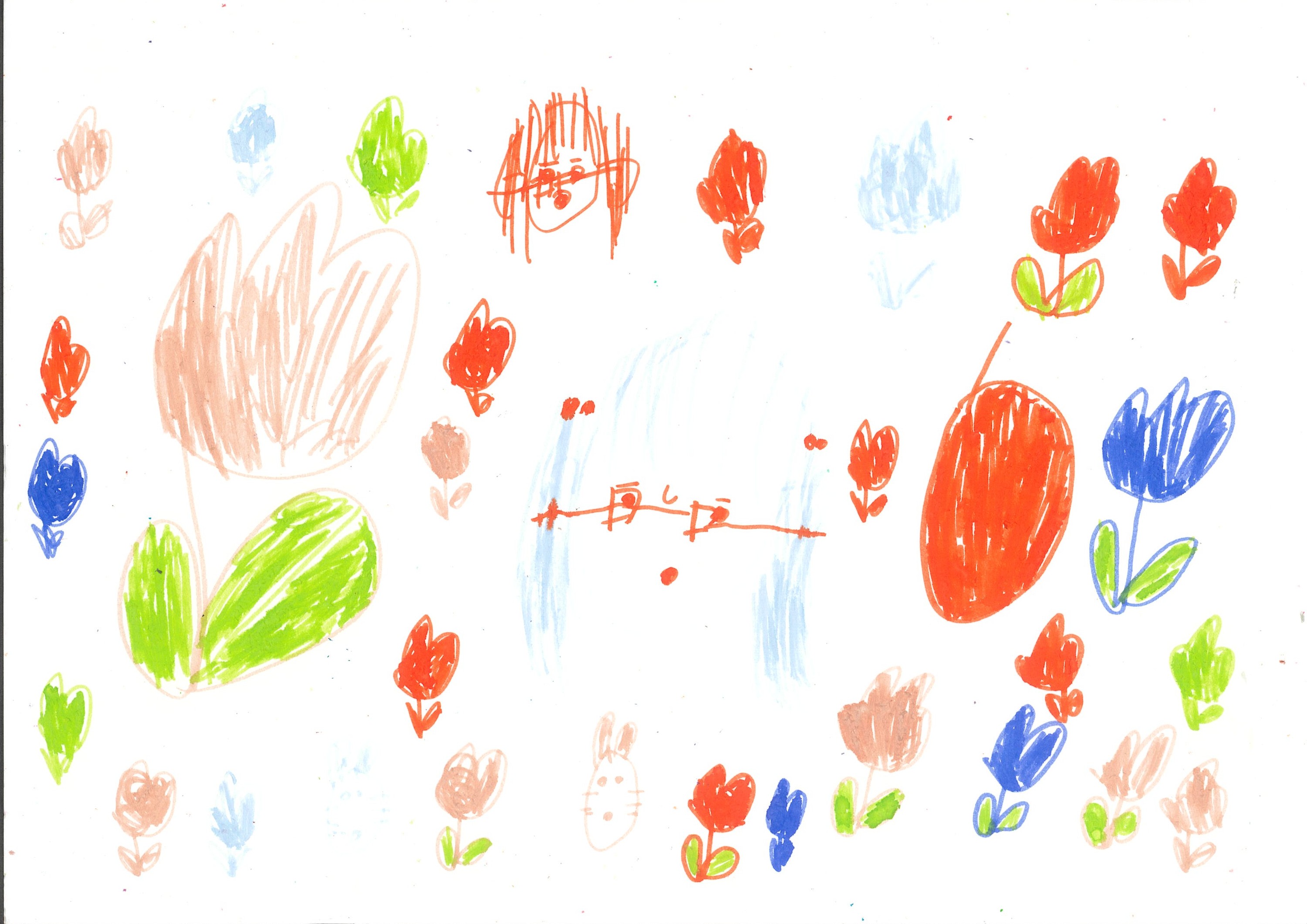 みんなとうさぎとお花のパーティー