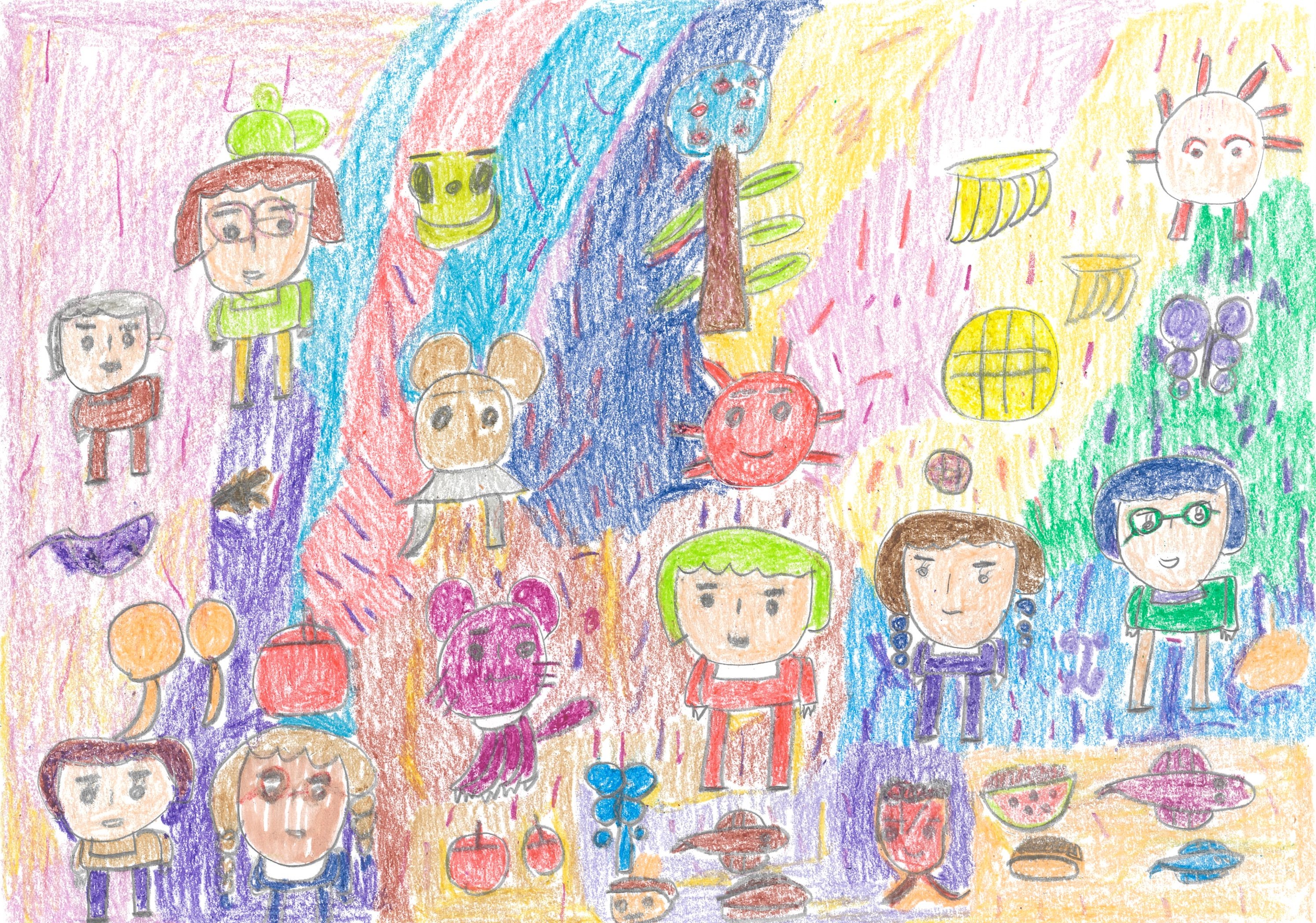 みんなとお祭り果物パーティー