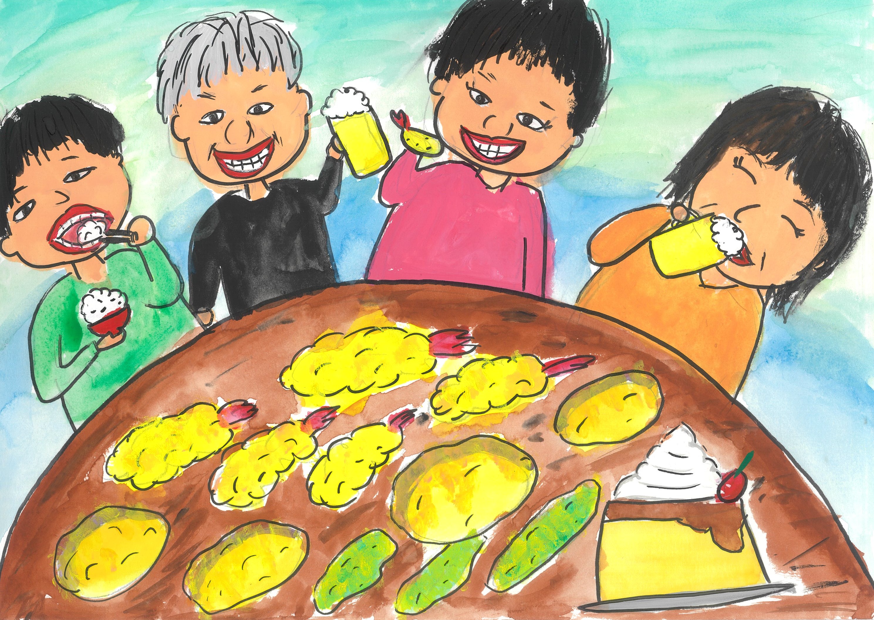 家族団らんご飯