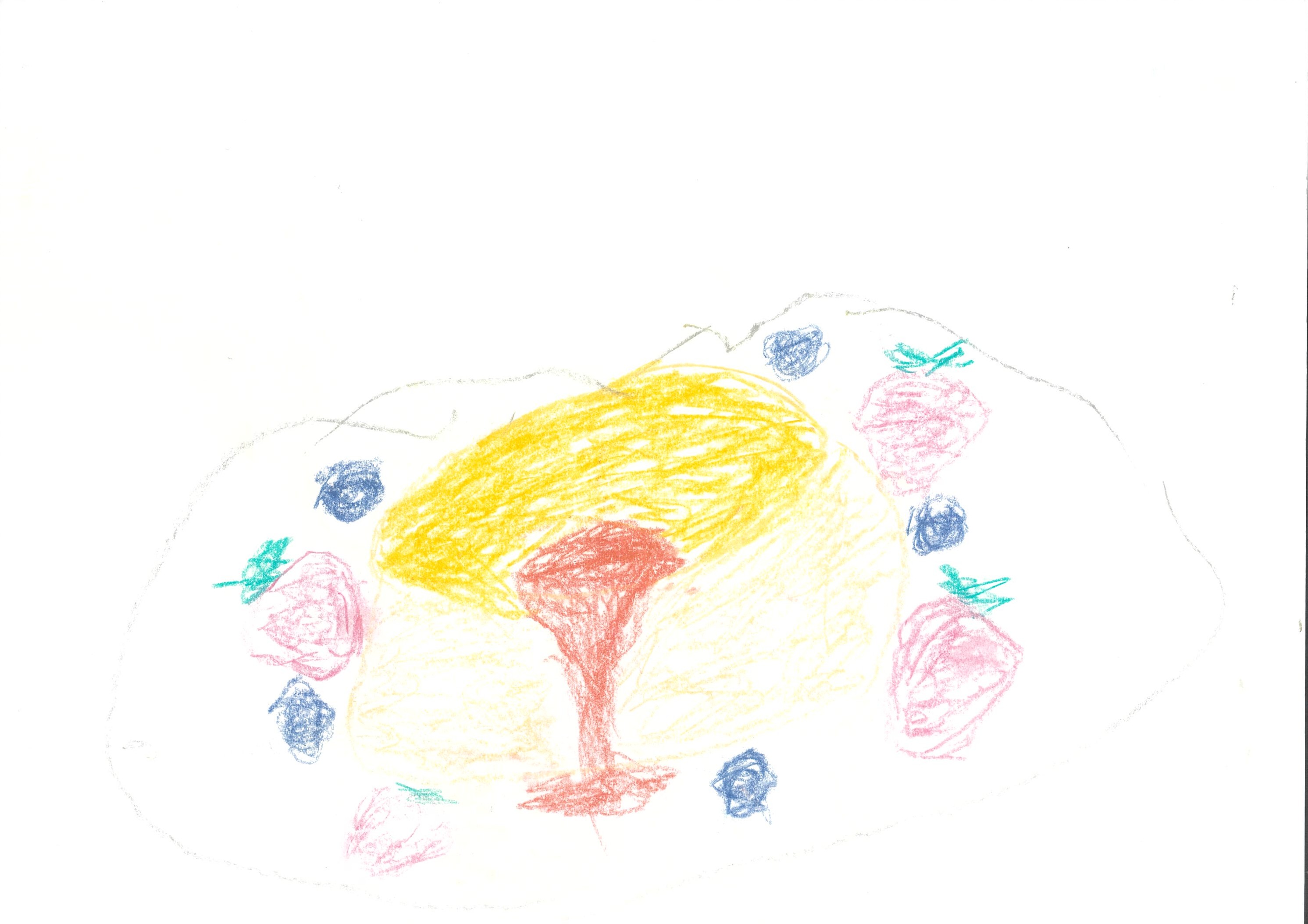 ベリーとパンケーキ