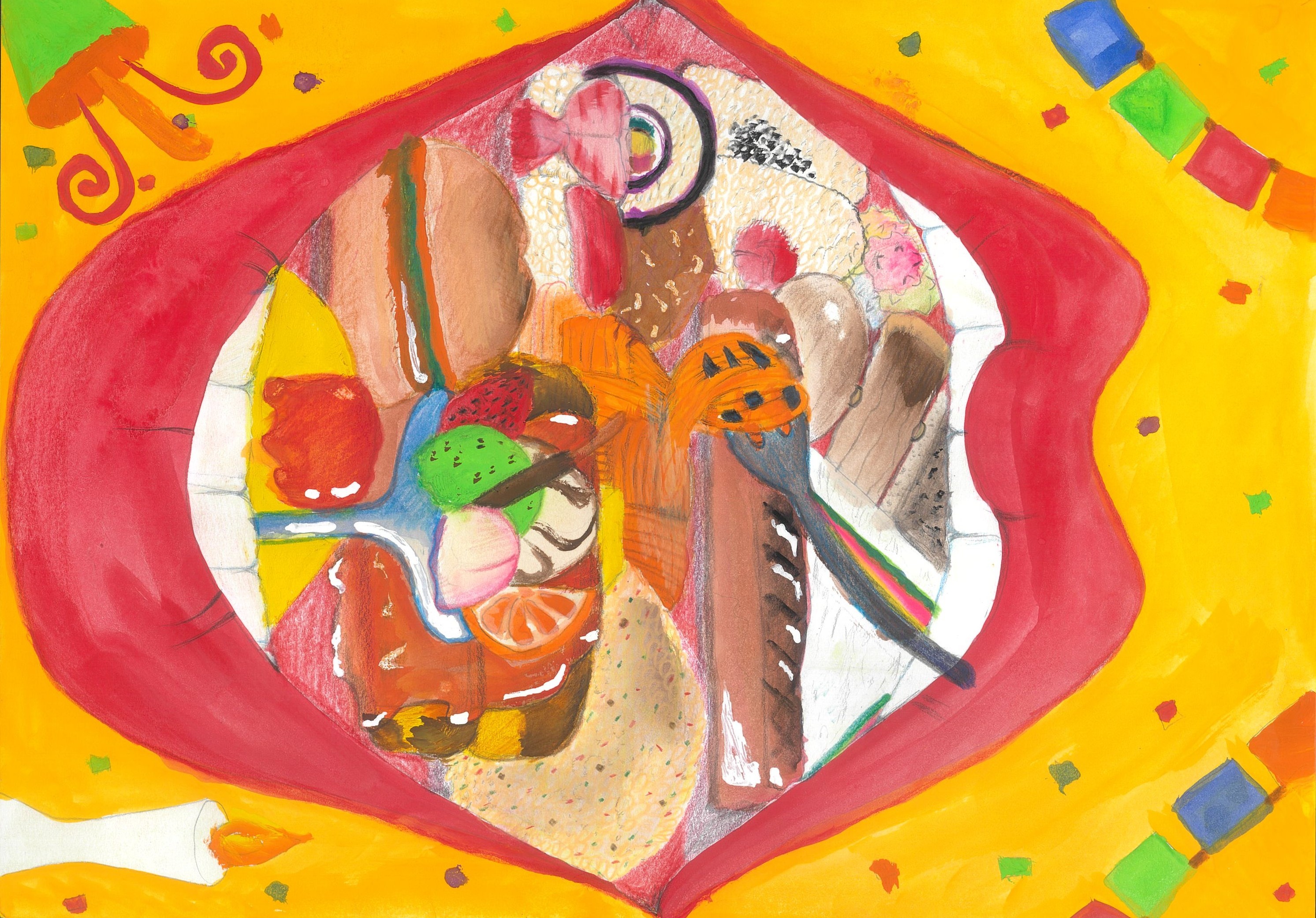 私の大好き大きなテーブル(くち)