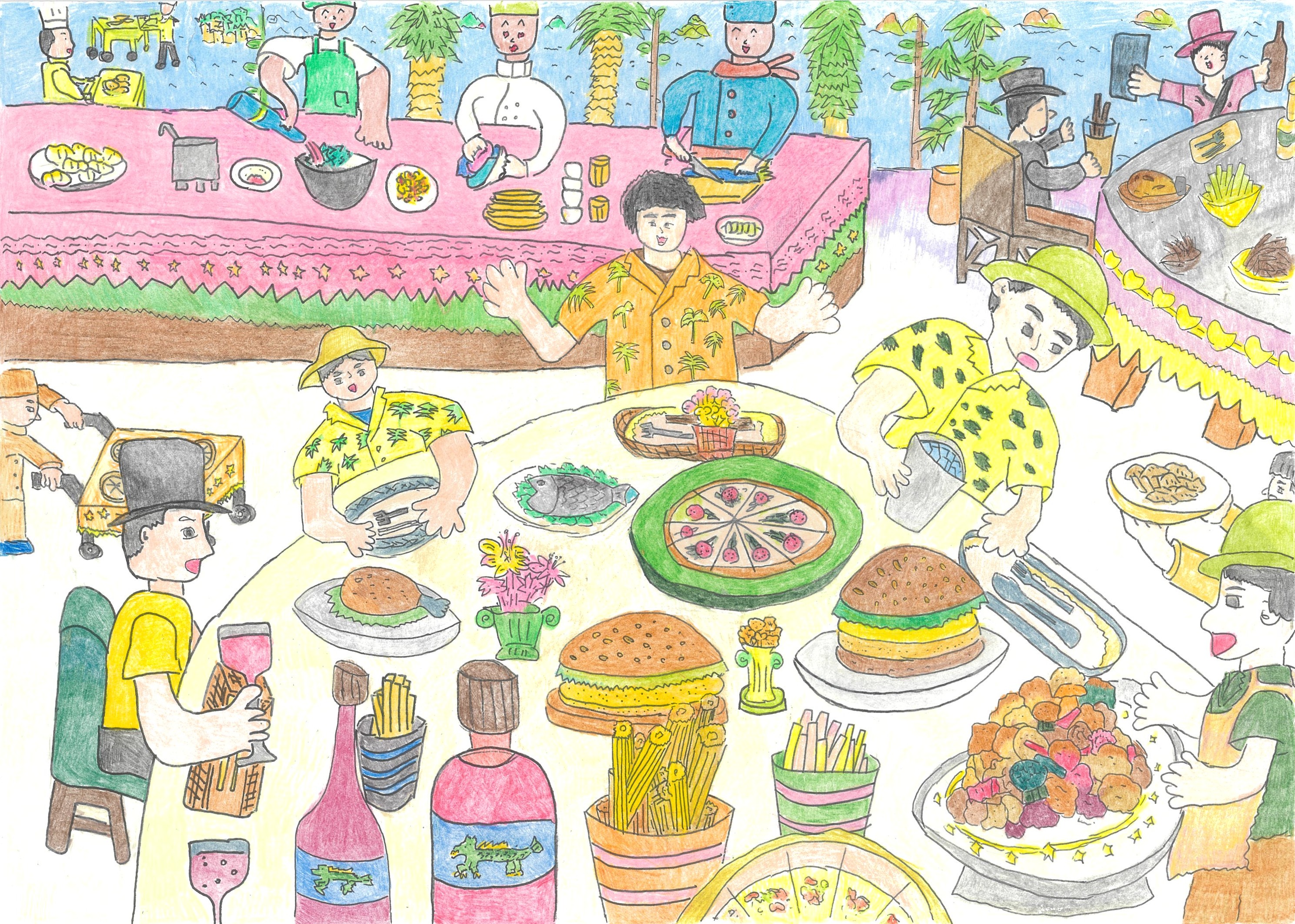 みんなで楽しくハワイでパーティー