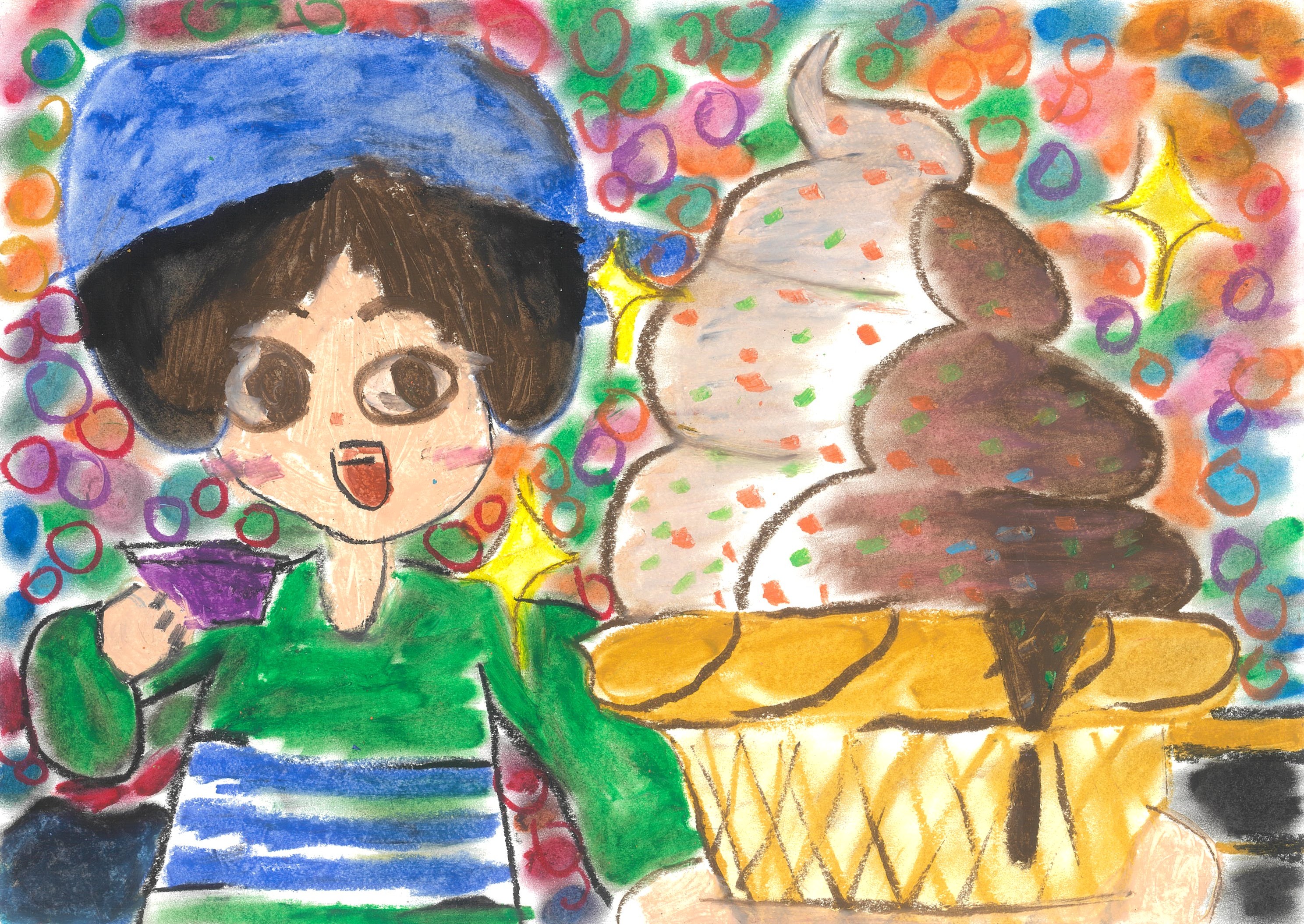 仕事終わりのチョコミントソフトと寒天ゼリー