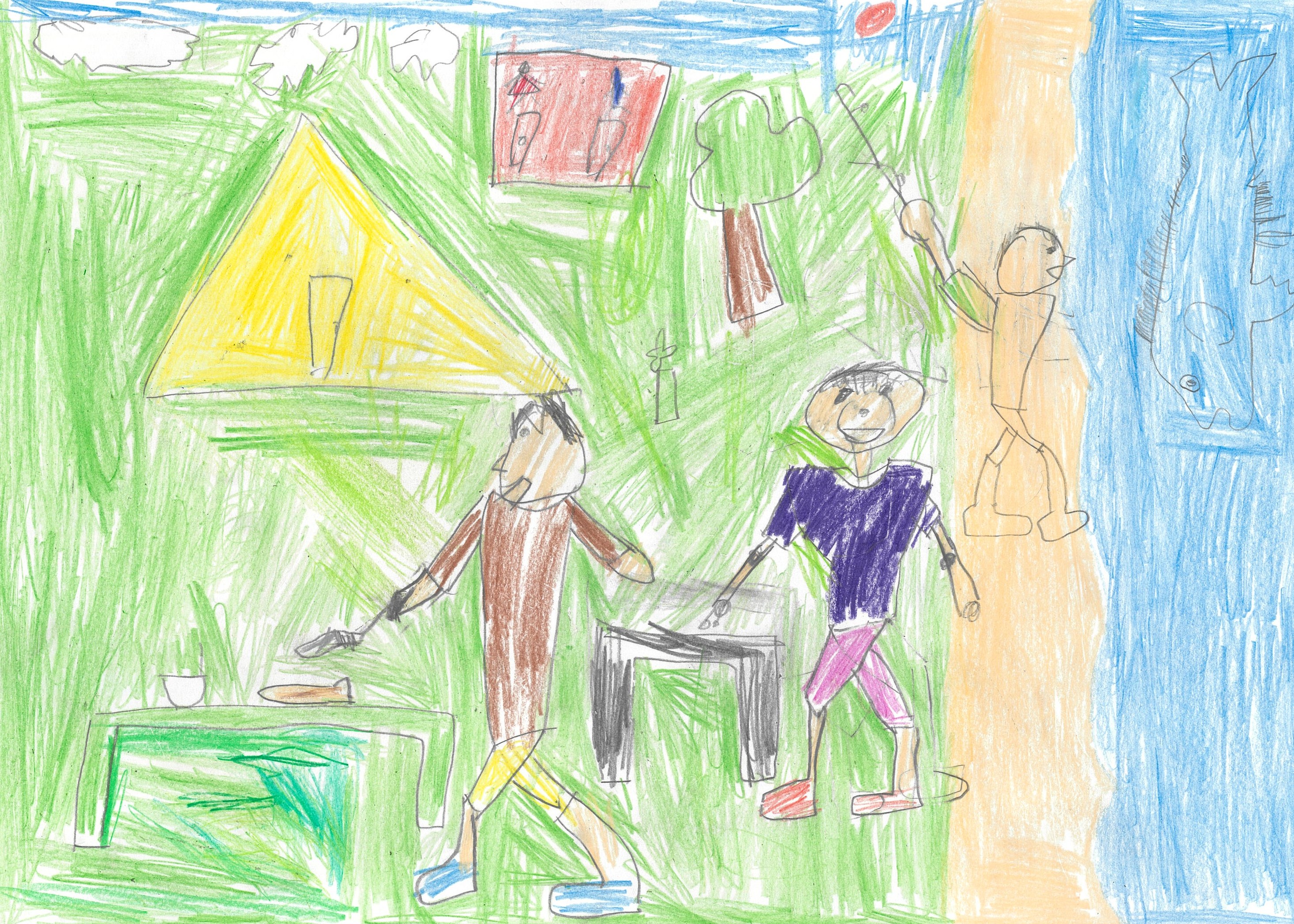 魚好きな家族のつりたてホッケパーティー