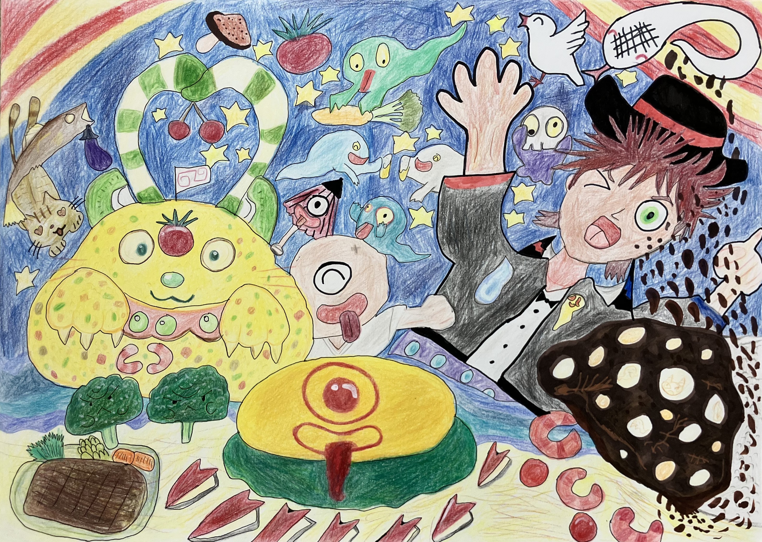 夜のお化けパーティは大騒ぎ