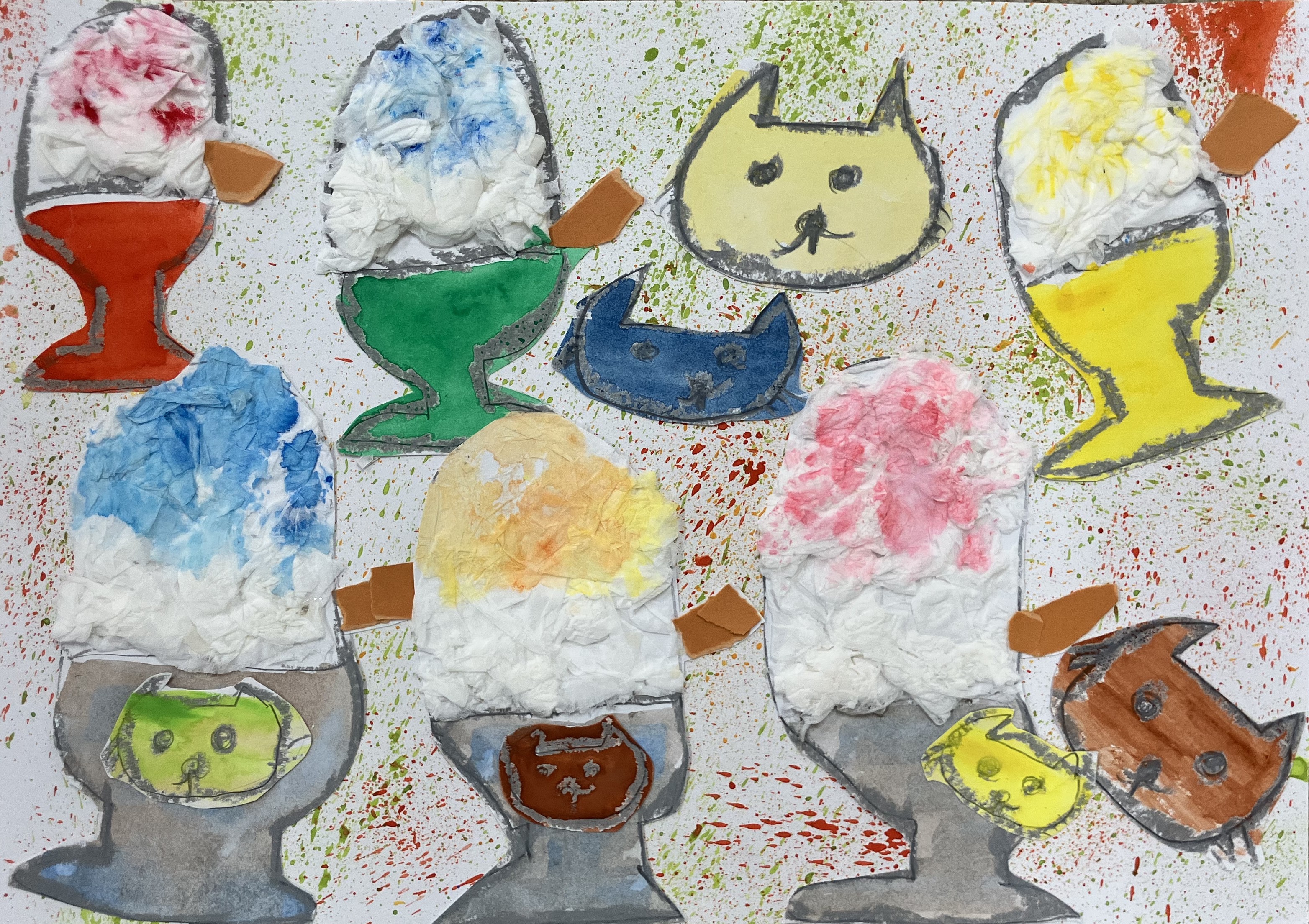 ねこのかきごおりパーティー