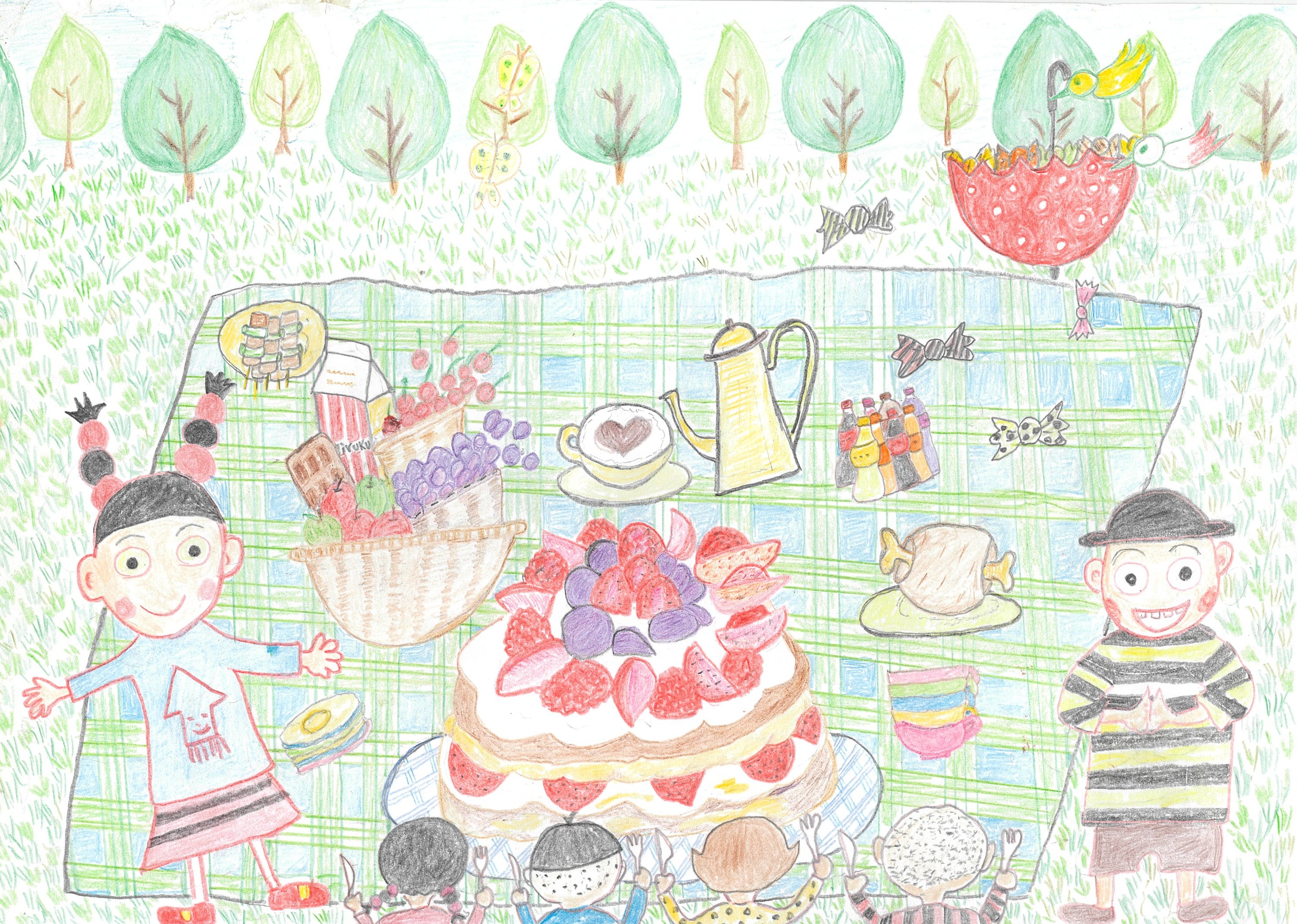 野原でワイワイ幸せいっぱいパーティーだ！